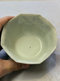 Six Chinese 'Hatcher Cargo' bowls and two blue and white shipwreck bowls, Transitional period