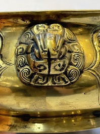 A Chinese bronze 'Journey to the West' censer, Xuande mark, 19th C.