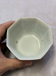 Six Chinese 'Hatcher Cargo' bowls and two blue and white shipwreck bowls, Transitional period