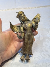 A pair of gilt-copper figures of Garuda, possibly Nepal, 17/18th C.