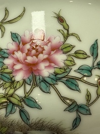 A Chinese falangcai 'Birds and Peonies' bowl, Yongzheng mark, Republic