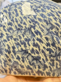 A Chinese blue and white Milefo Buddha, Wei Hongtai 魏洪泰 mark, 19th C.