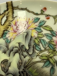 A Chinese falangcai 'Birds and Peonies' bowl, Yongzheng mark, Republic