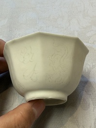 Six Chinese 'Hatcher Cargo' bowls and two blue and white shipwreck bowls, Transitional period