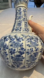 A Chinese blue and white 'Floral' kendi, Kangxi