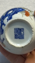 Eight Chinese famille rose and verte wares, 19/20th C.