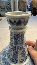 A Chinese blue and white 'Floral' kendi, Kangxi