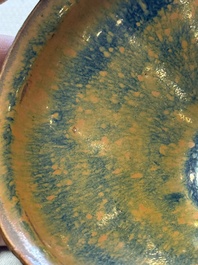 Two Chinese Jian tea bowls and two Dongzhangyao black-glazed tea bowls, Song