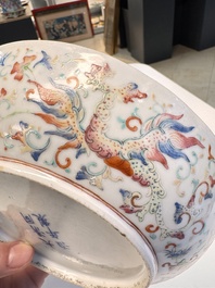 A Chinese famille rose 'Bajixiang' plate, Tongzhi mark and of the period