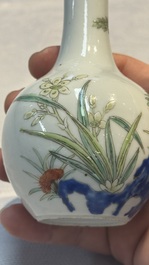 Eight Chinese famille rose and verte wares, 19/20th C.