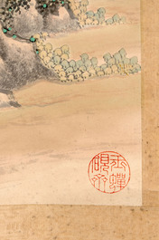 Cai Xian 蔡銑 (1897-1960): 'Playful Monkeys', ink and colour on paper, dated 1925