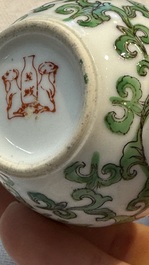 Eight Chinese famille rose and verte wares, 19/20th C.