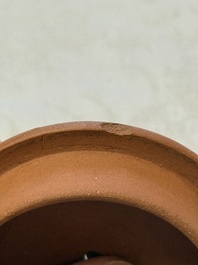 A Chinese Yixing stoneware inscribed teapot, Shao Youlan 卲友蘭 mark, Republic