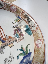 A Chinese Canton famille rose 'Mandarin Subject' bowl, Qianlong