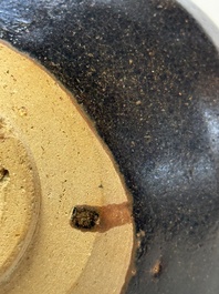 Two Chinese Jian tea bowls and two Dongzhangyao black-glazed tea bowls, Song