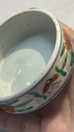 Eight Chinese famille rose and verte wares, 19/20th C.