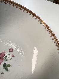 A rare Chinese famille rose 'Satyr Watching a Sleeping Venus' punch bowl, Qianlong