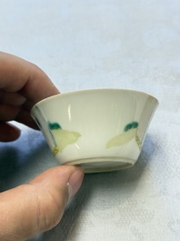 A set of seven Chinese famille rose nesting bowls with narrative design, Daoguang
