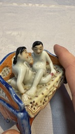 A Chinese famille rose 'Erotic' group, Republic