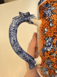 A Chinese famille rose 'Chui Xiao Yin Feng 吹簫引鳳' plate and a Canton famille rose tankard with figural design, Yongzheng/Qianlong