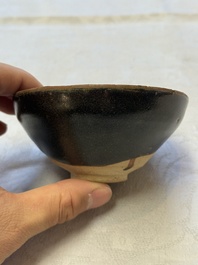 Two Chinese Jian tea bowls and two Dongzhangyao black-glazed tea bowls, Song