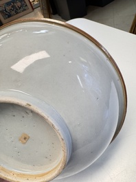 A Chinese Canton famille rose 'Mandarin Subject' bowl, Qianlong