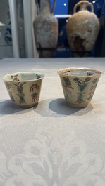 34 Chinese famille rose, verte, Imari-style and blue and white wares, Kangxi and later