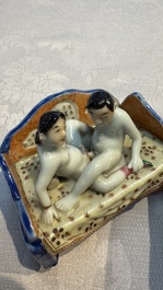 A Chinese famille rose 'Erotic' group, Republic