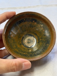 Two Chinese Jian tea bowls and two Dongzhangyao black-glazed tea bowls, Song