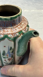 Eight Chinese famille rose and verte wares, 19/20th C.