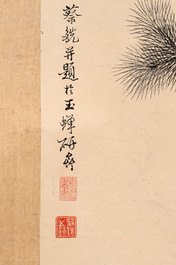 Cai Xian 蔡銑 (1897-1960): 'Playful Monkeys', ink and colour on paper, dated 1925