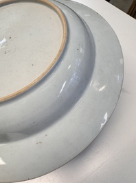 A pair of Chinese armorial soup plates with the arms of Saunders for the English market, Qianlong, ca. 1745
