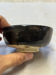 Two Chinese Jian tea bowls and two Dongzhangyao black-glazed tea bowls, Song