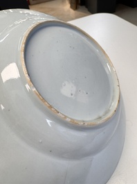 Eight Chinese blue and white, famille verte and Imari-style plates, Kangxi
