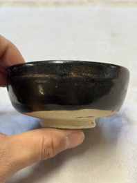 Two Chinese Jian tea bowls and two Dongzhangyao black-glazed tea bowls, Song