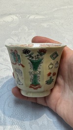 34 Chinese famille rose, verte, Imari-style and blue and white wares, Kangxi and later