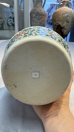 A pair of Chinese famille verte lime pots and covers for the Southeast Asian market, Kangxi