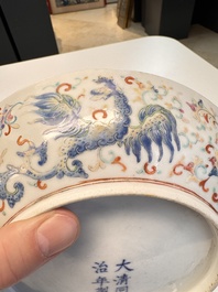 A Chinese famille rose 'Bajixiang' plate, Tongzhi mark and of the period