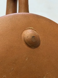 A Chinese Yixing stoneware inscribed teapot, Shao Youlan 卲友蘭 mark, Republic