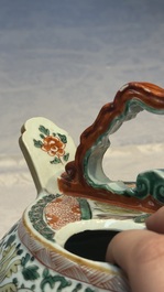 A pair of Chinese famille verte lime pots and covers for the Southeast Asian market, Kangxi
