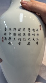 A Chinese polychrome 'Erotic' vase, an iron-red 'Phoenix' jar and a famille verte 'Dragon' stand,  Chun Yi Tang Zhi 春怡堂制 and Tongzhi mark, 19/20th C.