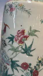 A pair of Chinese famille rose 'Pheasant among Flowering Branches' vases, 19th C.