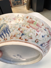 A Chinese famille rose 'Bajixiang' plate, Tongzhi mark and of the period
