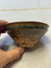 Two Chinese Jian tea bowls and two Dongzhangyao black-glazed tea bowls, Song