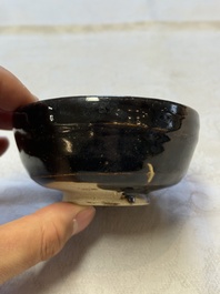 Two Chinese Jian tea bowls and two Dongzhangyao black-glazed tea bowls, Song