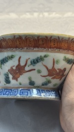 Eight Chinese famille rose and verte wares, 19/20th C.