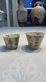 34 Chinese famille rose, verte, Imari-style and blue and white wares, Kangxi and later