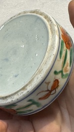 Eight Chinese famille rose and verte wares, 19/20th C.