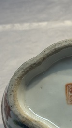Eight Chinese famille rose and verte wares, 19/20th C.