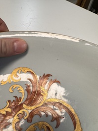 A rare large Chinese armorial dish with the arms of de Heere for the Dutch market, Qianlong, ca. 1735-1765